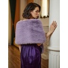 image:imageBEAUTELICATE Women Faux Fur Shawl Cover Up Stole Shrug Winter Bridal Wedding WrapLilac