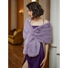 image:imageBEAUTELICATE Women Faux Fur Shawl Cover Up Stole Shrug Winter Bridal Wedding WrapLilac