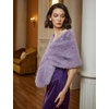 image:imageBEAUTELICATE Women Faux Fur Shawl Cover Up Stole Shrug Winter Bridal Wedding WrapLilac