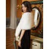 image:imageBEAUTELICATE Women Faux Fur Shawl Cover Up Stole Shrug Winter Bridal Wedding WrapWhite