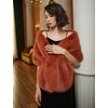 image:imageBEAUTELICATE Women Faux Fur Shawl Cover Up Stole Shrug Winter Bridal Wedding WrapWindsor Brown