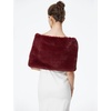 image:imageBEAUTELICATE Women Faux Fur Shawl Shrug Bridal Stole Wrap for Winter Wedding PartyBurgundy