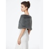 image:imageBEAUTELICATE Women Faux Fur Shawl Shrug Bridal Stole Wrap for Winter Wedding PartyDark Grey
