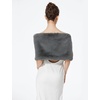 image:imageBEAUTELICATE Women Faux Fur Shawl Shrug Bridal Stole Wrap for Winter Wedding PartyDark Grey