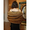 image:imageBEAUTELICATE Women Faux Mink Fur Shawl Faux Fox Fur Trim Cover Up Stole Shrug Bridal Wedding WrapBrown