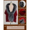 image:imageBEAUTELICATE Women Faux Mink Fur Shawl Faux Fox Fur Trim Cover Up Stole Shrug Bridal Wedding WrapBurgundy