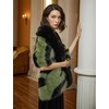 image:imageBEAUTELICATE Women Faux Mink Fur Shawl Faux Fox Fur Trim Cover Up Stole Shrug Bridal Wedding WrapGreen