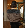 image:imageBEAUTELICATE Women Faux Mink Fur Shawl Faux Fox Fur Trim Cover Up Stole Shrug Bridal Wedding WrapKhaki