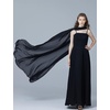 image:imageBEAUTELICATE Women High Low Cape Chiffon Shawl Capelets Bridal Bridesmaid Cover Up PonchoBlack
