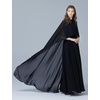 image:imageBEAUTELICATE Women High Low Cape Chiffon Shawl Capelets Bridal Bridesmaid Cover Up PonchoBlack