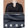 image:imageBEAUTELICATE Women High Low Cape Chiffon Shawl Capelets Bridal Bridesmaid Cover Up PonchoBlack