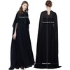 image:imageBEAUTELICATE Women High Low Cape Chiffon Shawl Capelets Bridal Bridesmaid Cover Up PonchoBlack