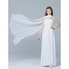 image:imageBEAUTELICATE Women High Low Cape Chiffon Shawl Capelets Bridal Bridesmaid Cover Up PonchoIvory