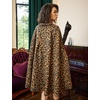 image:imageBEAUTELICATE Women Wool Blend Cape Slit Sleeve 2 Pockets Turn Down Collar Elegant PonchoLeopard