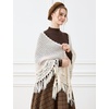image:imageBEAUTELICATE Women Wool Blend Shawl Fringe Shawl Tassel Knitted Blanket ShawlsCream