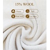image:imageBEAUTELICATE Women Wool Blend Shawl Fringe Shawl Tassel Knitted Blanket ShawlsGrey