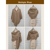 image:imageBEAUTELICATE Women Wool Blend Shawl Fringe Shawl Tassel Knitted Blanket ShawlsSea Weed Green