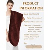 image:imageBEAUTELICATE Womens Faux Fur Shawl Stoles Wrap Faux Fur Scarf for Bridal Wedding PartyBurgundy