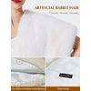 image:imageBEAUTELICATE Womens Faux Fur Shawl Stoles Wrap Faux Fur Scarf for Bridal Wedding PartyOffwhite