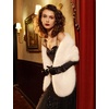 image:imageBEAUTELICATE Womens Faux Fur Shawl Stoles Wrap Faux Fur Scarf for Bridal Wedding PartyOffwhite