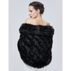 image:imageBEAUTELICATE Womens Faux Fur Shawl Warm Stole Wrap Shrug For Winter Wedding Dress Evening Party Plus SizeBlack