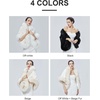 image:imageBEAUTELICATE Womens Faux Fur Shawl Warm Stole Wrap Shrug For Winter Wedding Dress Evening Party Plus SizeBlack