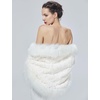 image:imageBEAUTELICATE Womens Faux Fur Shawl Warm Stole Wrap Shrug For Winter Wedding Dress Evening Party Plus SizeWhite