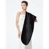 image:imageBEAUTELICATE Womens Faux Fur Shawl Winter Wedding Stoles Wrap for Bridal Evening PartyBlack