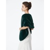 image:imageBEAUTELICATE Womens Faux Fur Shawl Winter Wedding Stoles Wrap for Bridal Evening PartyDark Green