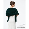 image:imageBEAUTELICATE Womens Faux Fur Shawl Winter Wedding Stoles Wrap for Bridal Evening PartyDark Green
