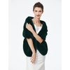 image:imageBEAUTELICATE Womens Faux Fur Shawl Winter Wedding Stoles Wrap for Bridal Evening PartyDark Green