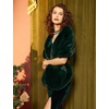 image:imageBEAUTELICATE Womens Faux Fur Shawl Winter Wedding Stoles Wrap for Bridal Evening PartyDark Green