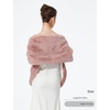 image:imageBEAUTELICATE Womens Faux Fur Shawl Winter Wedding Stoles Wrap for Bridal Evening PartyDusty Rose