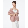 image:imageBEAUTELICATE Womens Faux Fur Shawl Winter Wedding Stoles Wrap for Bridal Evening PartyDusty Rose