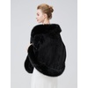 image:imageBEAUTELICATE Womens Faux Fur Shawl Wrap Stoles for Bridal Wedding DressesBlack