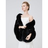 image:imageBEAUTELICATE Womens Faux Fur Shawl Wrap Stoles for Bridal Wedding DressesBlack