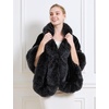 image:imageBEAUTELICATE Womens Faux Fur Shawl Wrap Stoles for Bridal Wedding DressesBlack Gray Fox