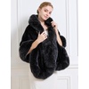 image:imageBEAUTELICATE Womens Faux Fur Shawl Wrap Stoles for Bridal Wedding DressesBlack Gray Fox