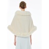 image:imageBEAUTELICATE Womens Faux Fur Shawl Wrap Stoles for Bridal Wedding DressesChampagne