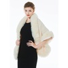 image:imageBEAUTELICATE Womens Faux Fur Shawl Wrap Stoles for Bridal Wedding DressesChampagne