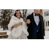 image:imageBEAUTELICATE Womens Faux Fur Shawl Wrap Stoles for Bridal Wedding DressesIvory