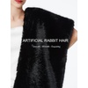 image:imageWomen Faux fur Shawl Wrap for Wedding Shrug Bridal Stole Bridesmaids Cape Winter Cover UpBlack