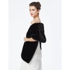 image:imageWomen Faux fur Shawl Wrap for Wedding Shrug Bridal Stole Bridesmaids Cape Winter Cover UpBlack