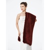image:imageWomen Faux fur Shawl Wrap for Wedding Shrug Bridal Stole Bridesmaids Cape Winter Cover UpBurgundy