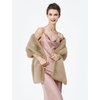 image:imageWomen Faux fur Shawl Wrap for Wedding Shrug Bridal Stole Bridesmaids Cape Winter Cover UpCamel