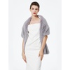 image:imageWomen Faux fur Shawl Wrap for Wedding Shrug Bridal Stole Bridesmaids Cape Winter Cover UpGrey