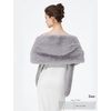 image:imageWomen Faux fur Shawl Wrap for Wedding Shrug Bridal Stole Bridesmaids Cape Winter Cover UpGrey