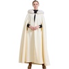 image:imageBEAUTELICATE Wedding Cape Hooded Cloak for Bride Winter Wool Cape Fur Hood with Fur TrimIvory  55