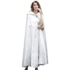 image:imageBEAUTELICATE White Bridal Cape with Hood Floral Print Wedding Cape Hook ClosureOff White 55