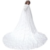 image:imageBEAUTELICATE White Bridal Cape with Hood Floral Print Wedding Cape Hook ClosureOff White110